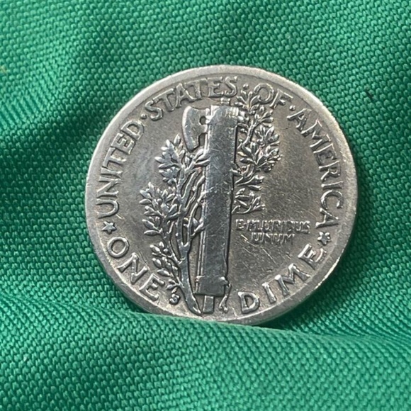 1937 S Silver Dime 87 Years Old Antique  10 Cent Coin- AU Brilliant - Picture 4 of 5